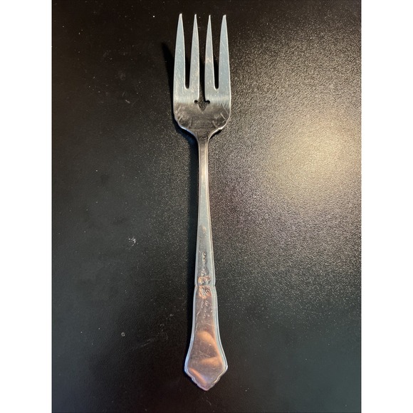 👌ONEIDA c1993- GAZEBO PATTERN STAINLESS STEEL MEAT 🍠 SERVING FORK - Picture 1 of 7